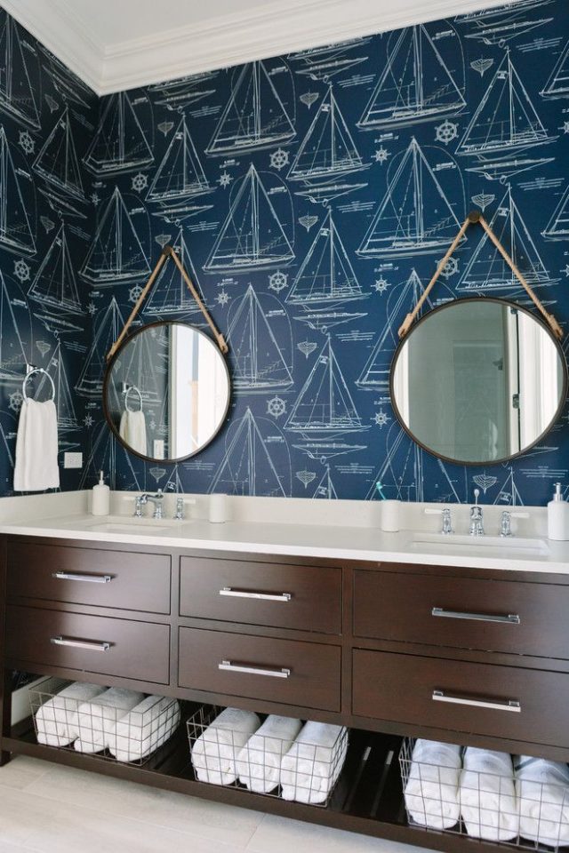 19 Classic Nautical Bathroom Decor Ideas   Nautical Bathroom Design Via Amrami Design 640x960 