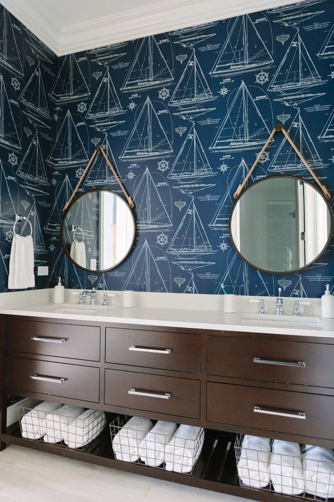 19 Classic Nautical Bathroom Decor Ideas   Nautical Bathroom Design Via Amrami Design 