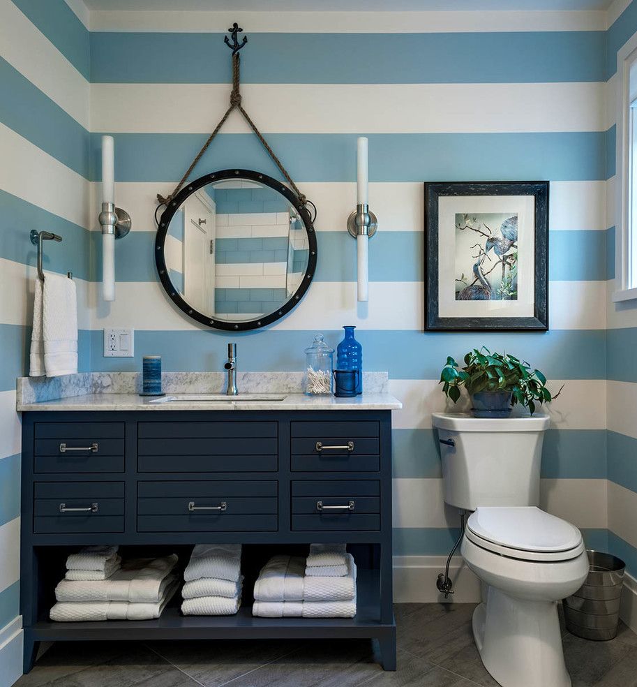 Nautical bathroom design via TMS Architects