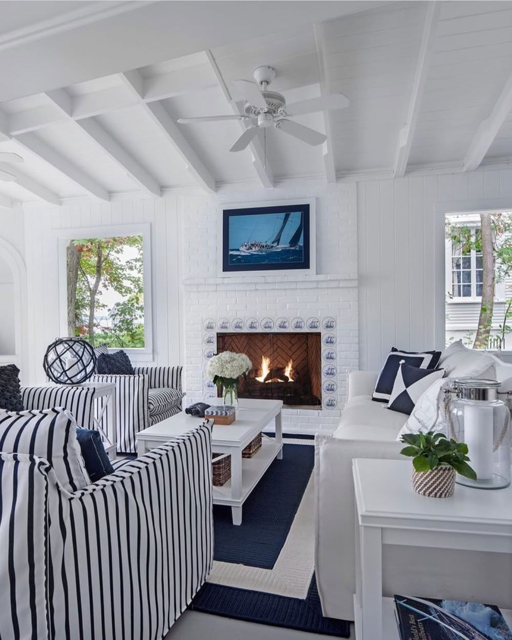 Nautical living room @cottage_company