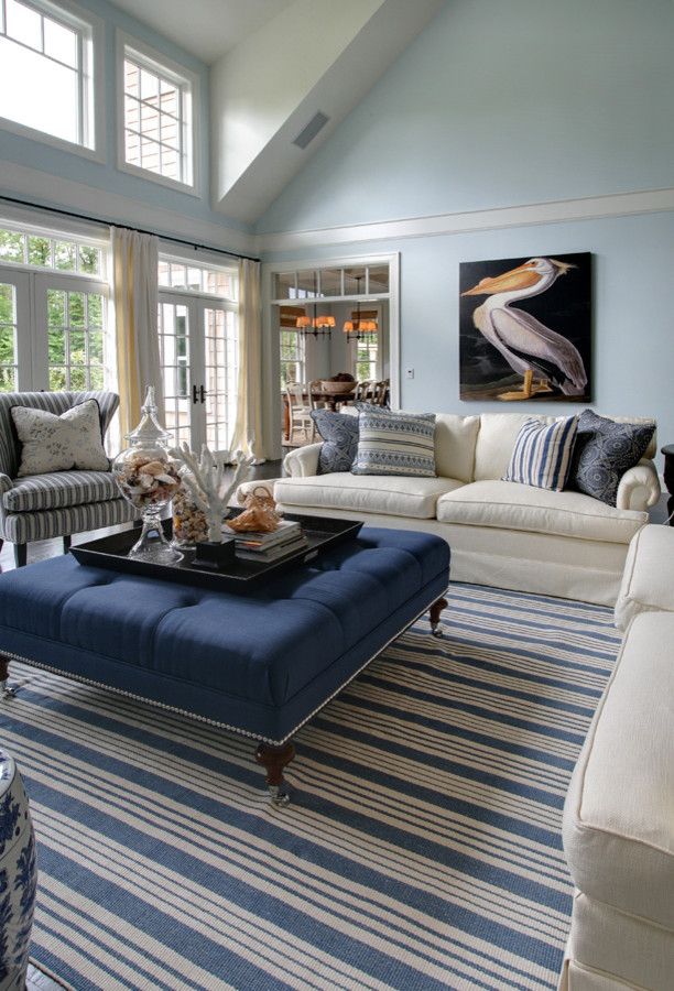 15 Nautical Living Room Ideas With Style   Nautical Living Room Design Garrison Hullinger Interior Design 