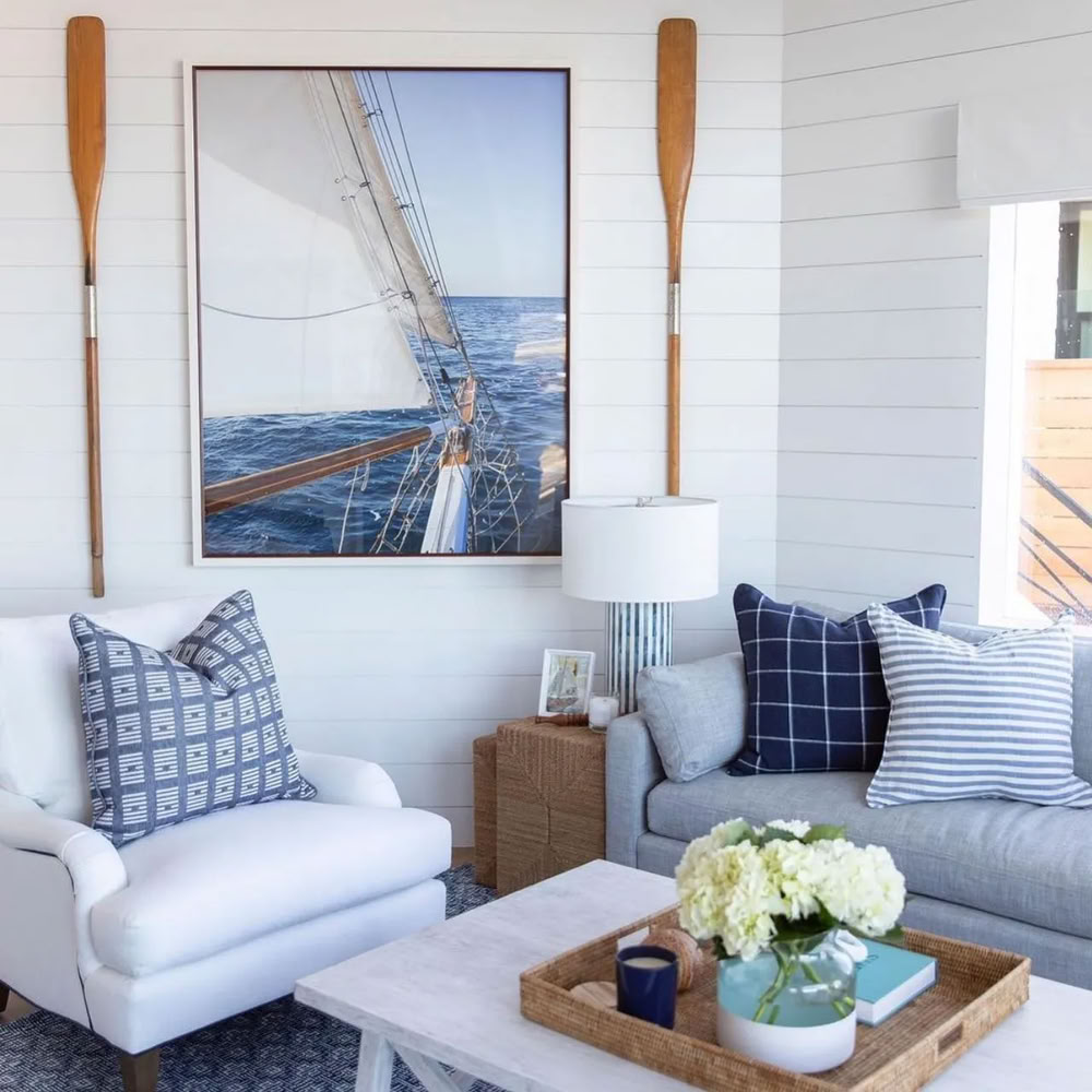 Nautical living room ideas @agk_designstudio