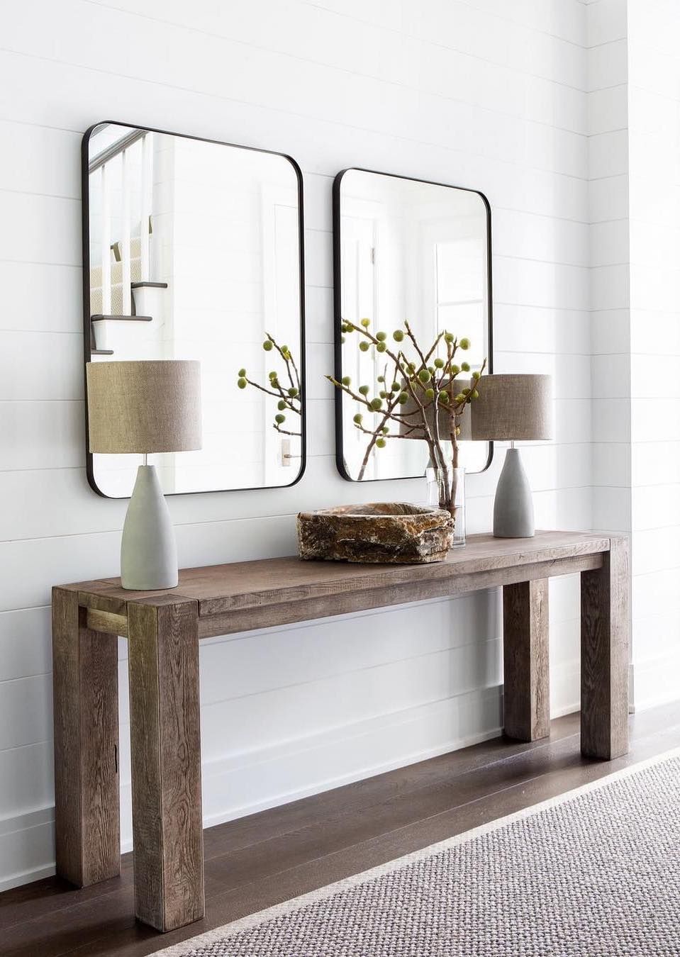 Rustic console tables via @changoandco