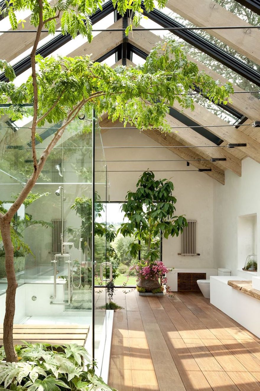 tropical themed bathroom