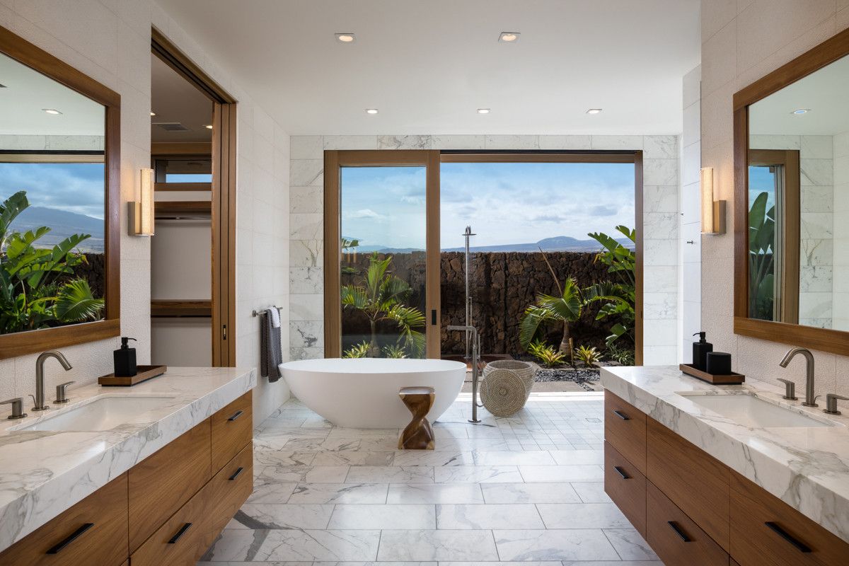 Tropical Bathroom via GM Construction