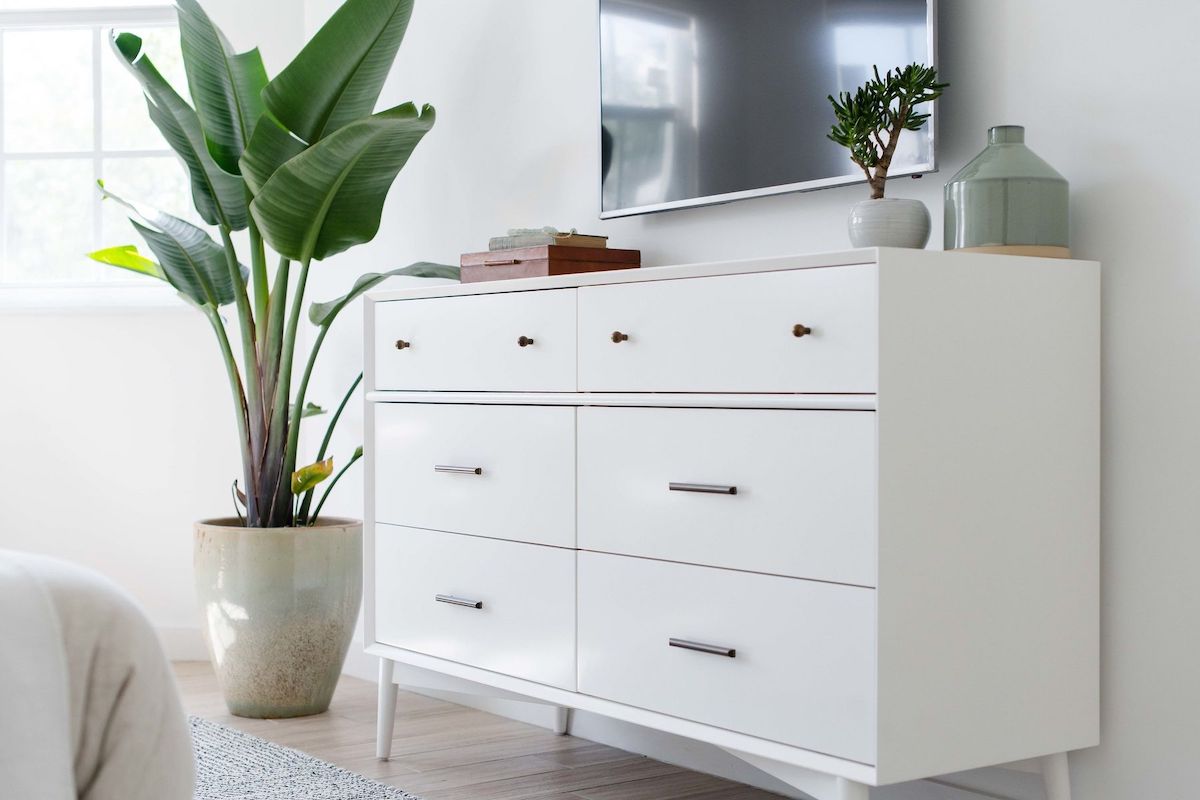 Tropical Dresser ideas palm tree plant via thehabco