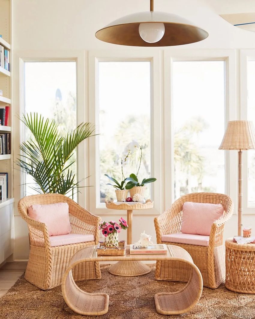 Wicker accent chairs Amanda Lindroth