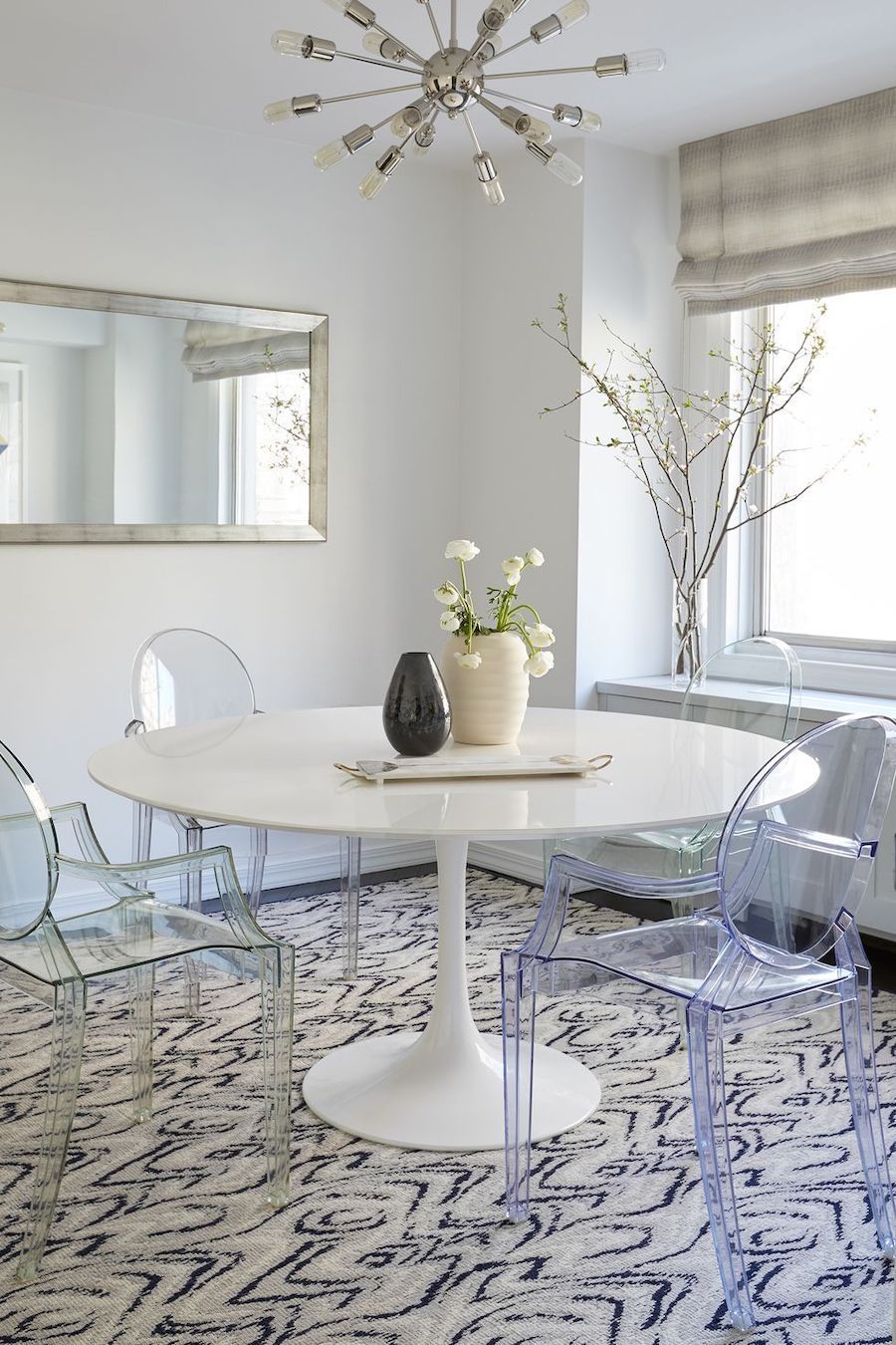 Acrylic Dining Chairs via Brooke Moorhead Design