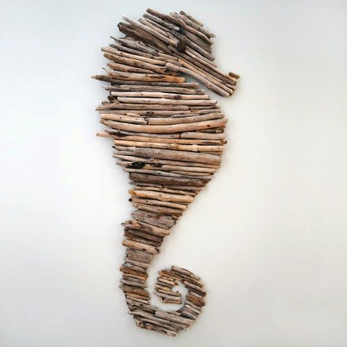 DIY driftwood seahorse decor via creativeinchicago