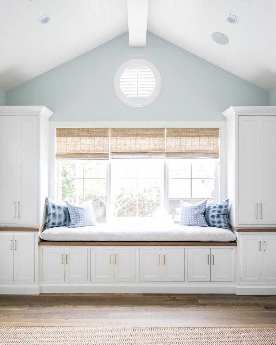 Window Seat with Lower Cabinet Storage via @brookewagnerdesign