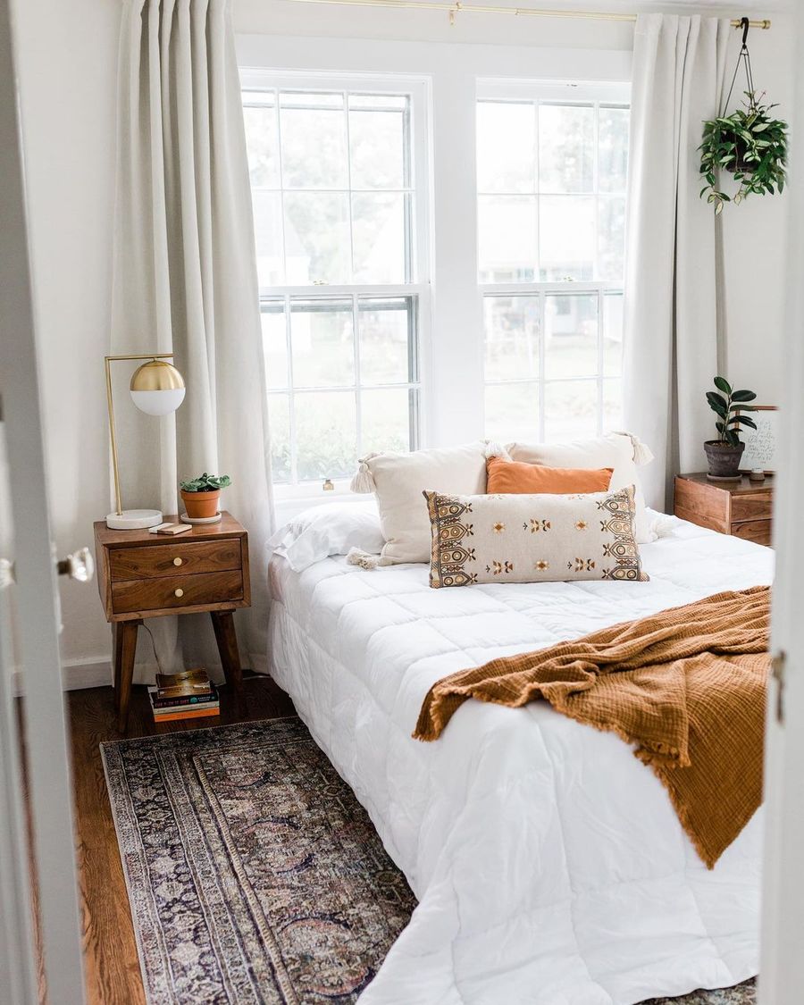 Fall Bedroom Decor Orange Throw Blanket rosedoorhome