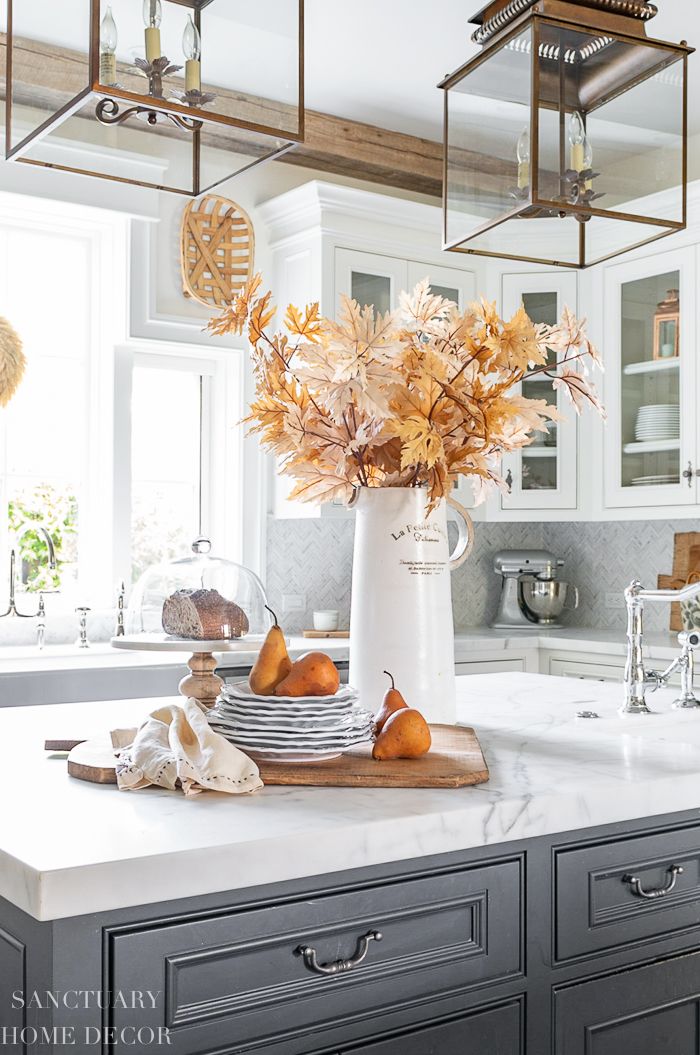 Farmhouse Kitchen Fall Decorating Ideas - Sanctuary Home Decor