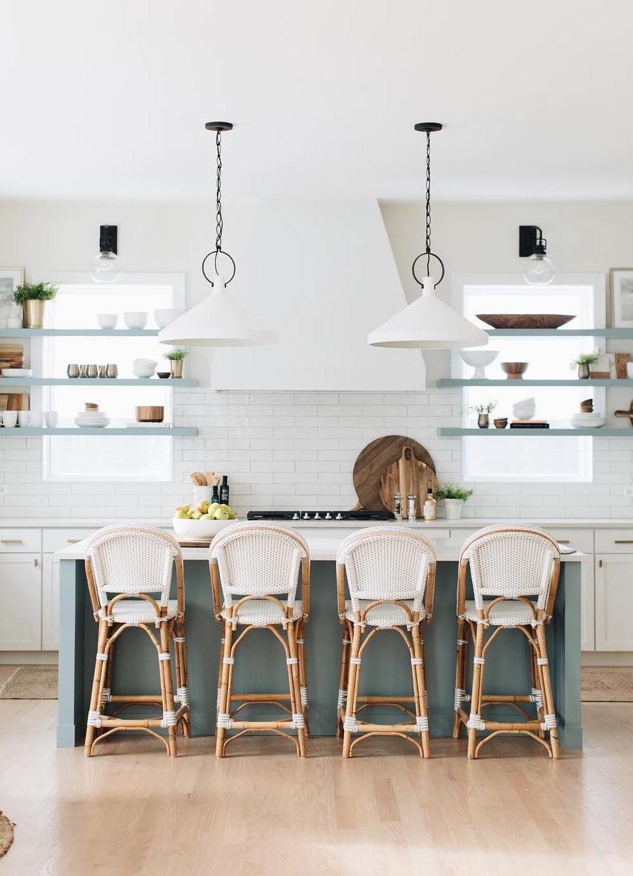 French Country Counter Bistro Chairs @stofferphotographyinteriors