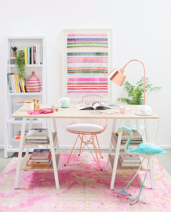 25 Cheerful Tropical Home Office Decor Ideas - Shelterness