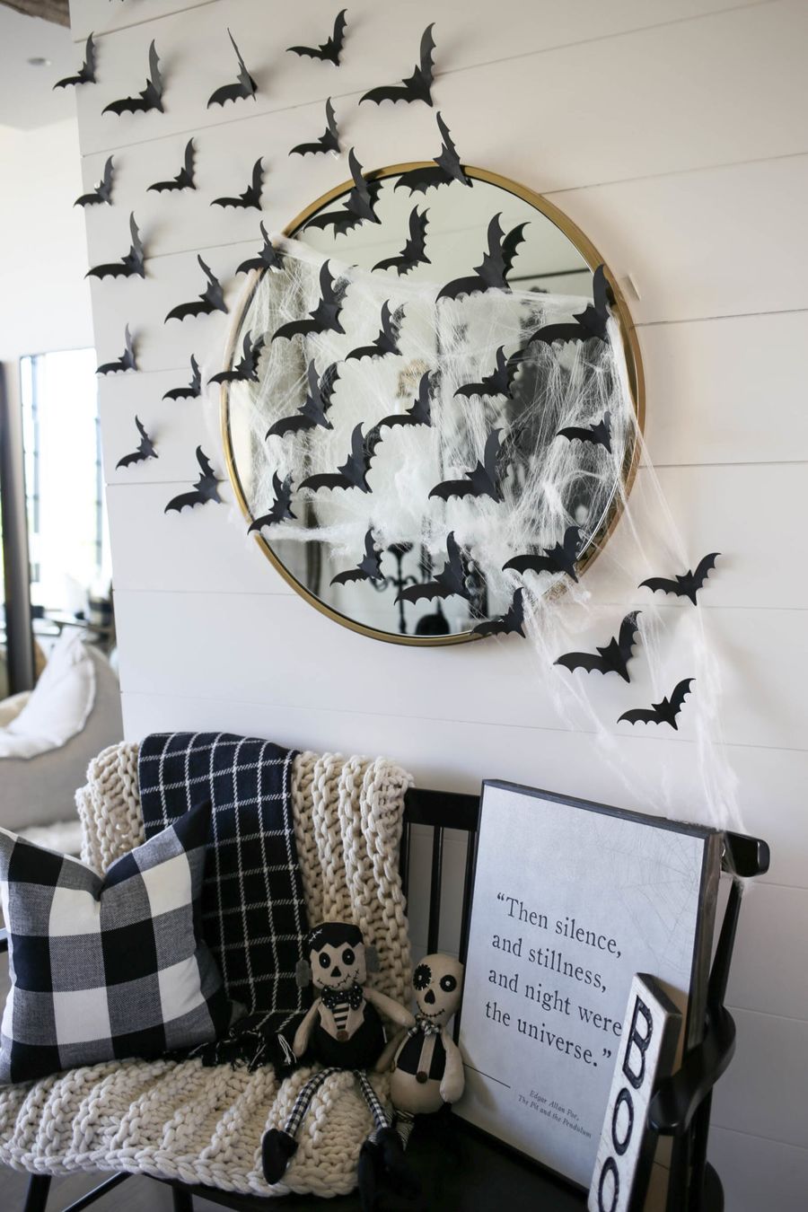 Farmhouse halloween decor Edgar Allen Poe Sign via sbkliving