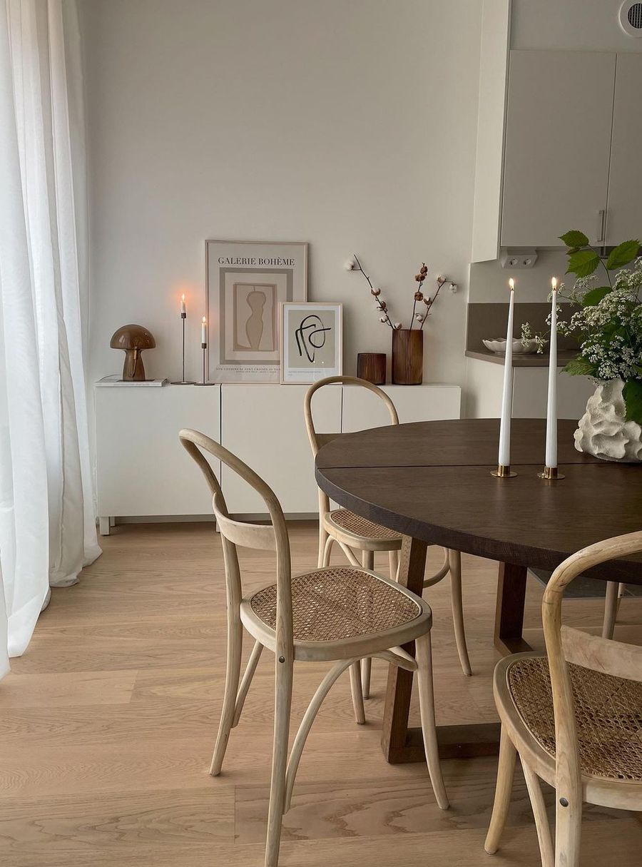 scandinavian wood dining chairs