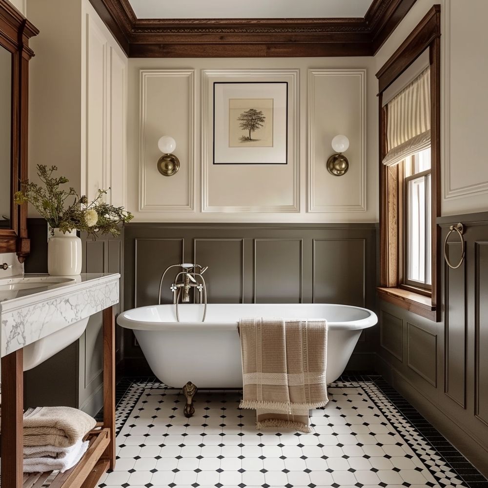 Traditional bathroom design clawfoot tub houseofsavoystudio