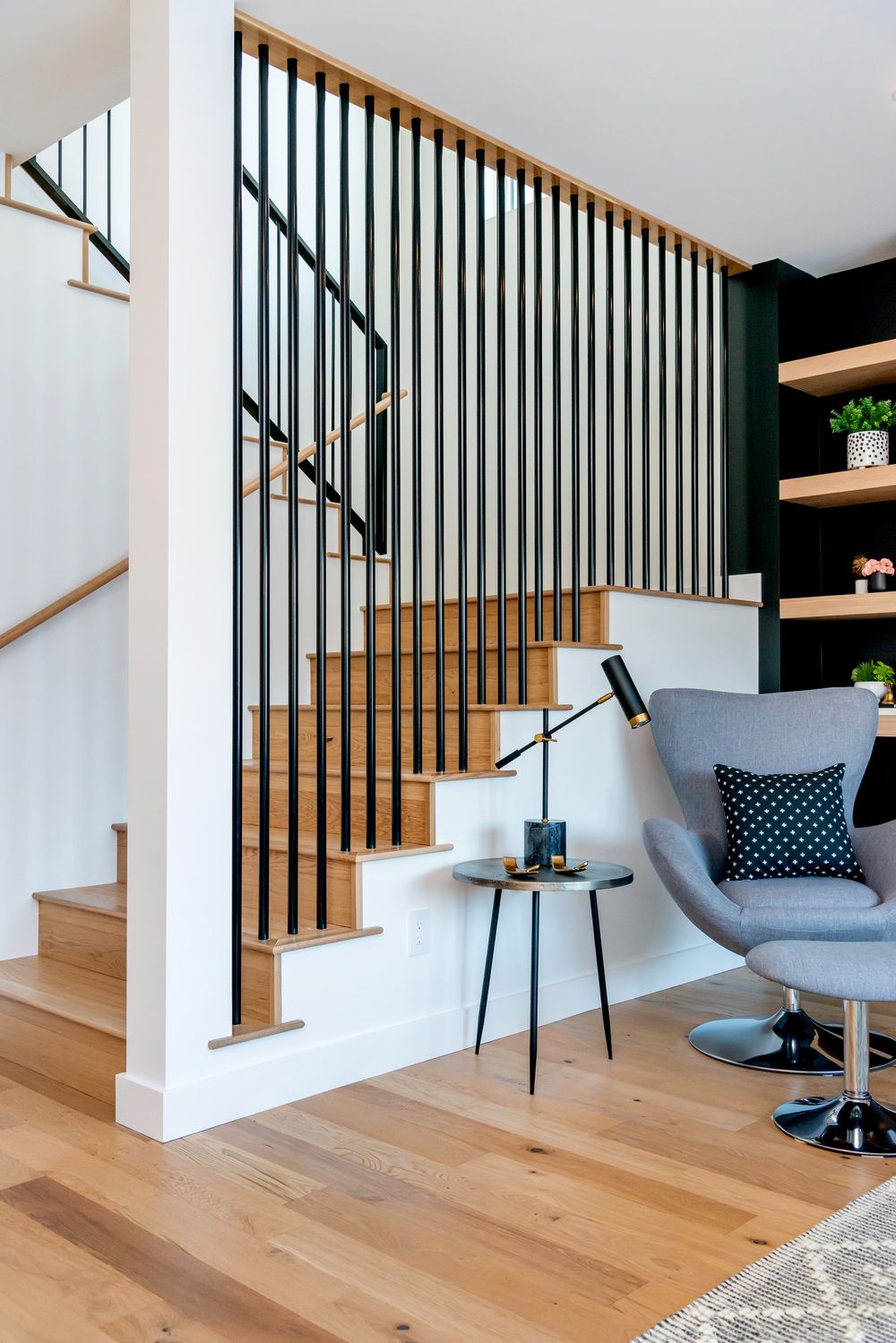 Mid-century Modern Staircase Ideas via Bella Vista Developments