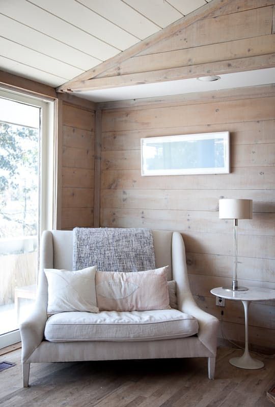 Scandinavian Reading Nook with Oversized Chair via Apt Therapy Andrew Corrie