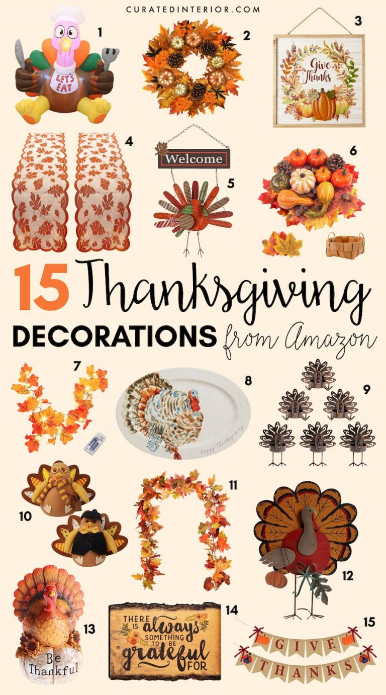 15 Best Thanksgiving Decorations From Amazon   Thanksgiving Decorations From Amazon 768x1382 