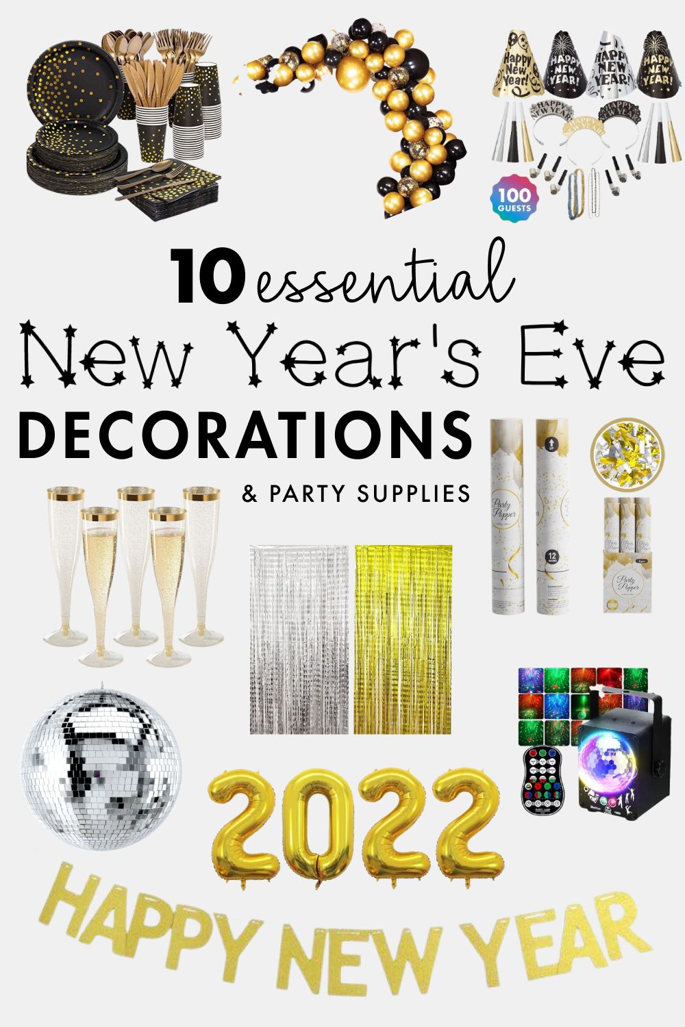 10 Essential New Year's Eve Decorations and Party Supplies