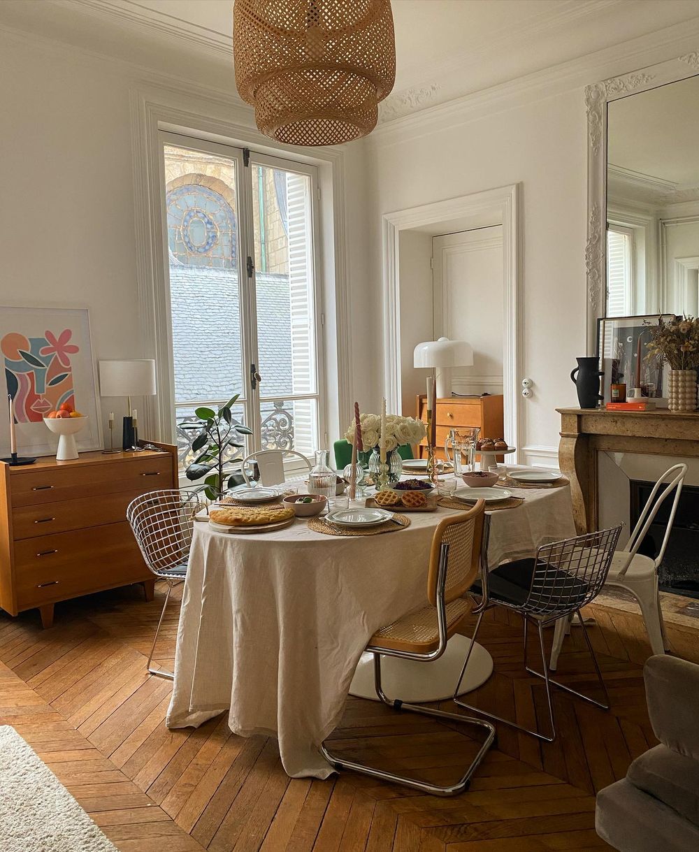 Parisian apartment decor instagram accounts mid-century @mariegilliot