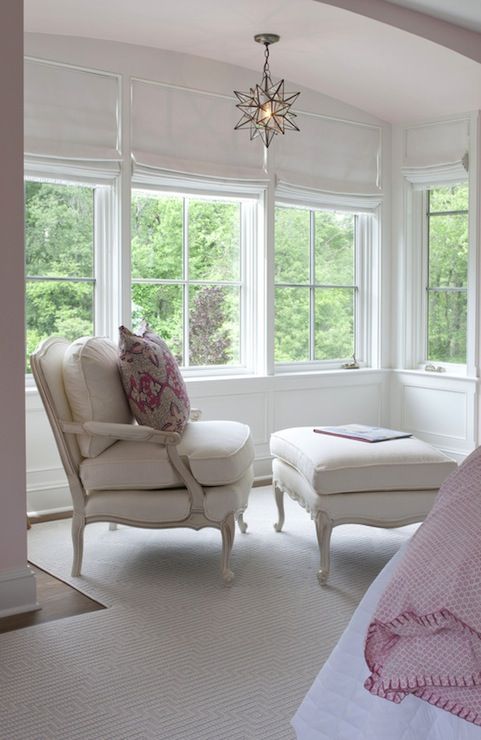 French Bergere chairs corner reading nook nightingale design
