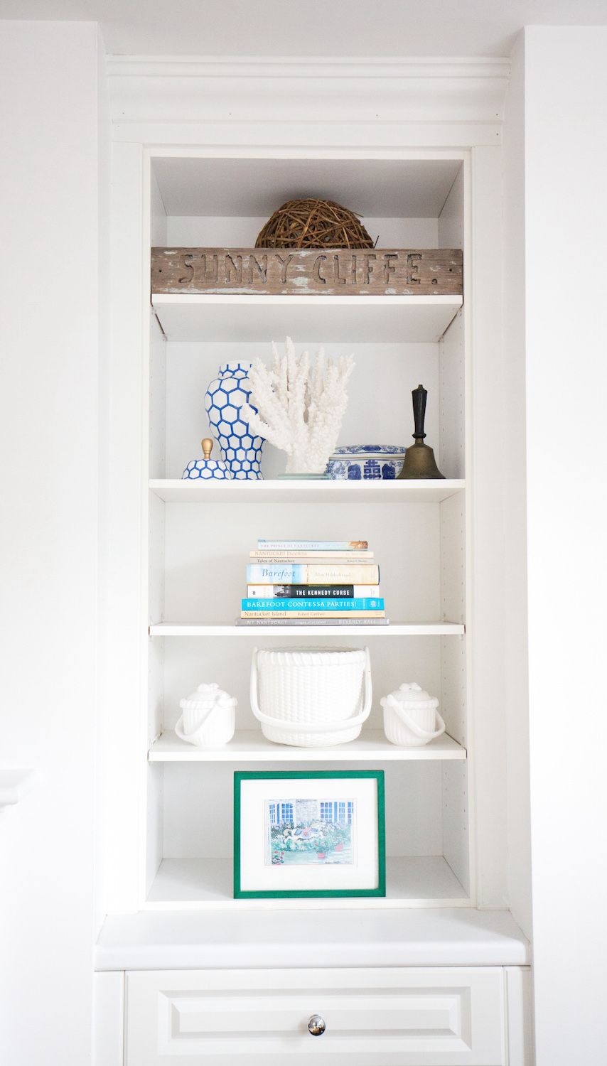 Coastal Shelving Decor Crisp White Coral via MackenzieHoran