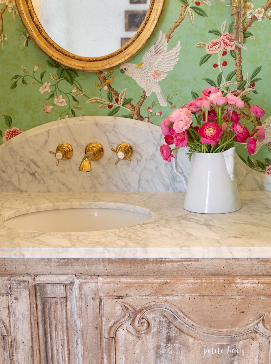 French Provincial Style Decor Bathroom via petitehaus