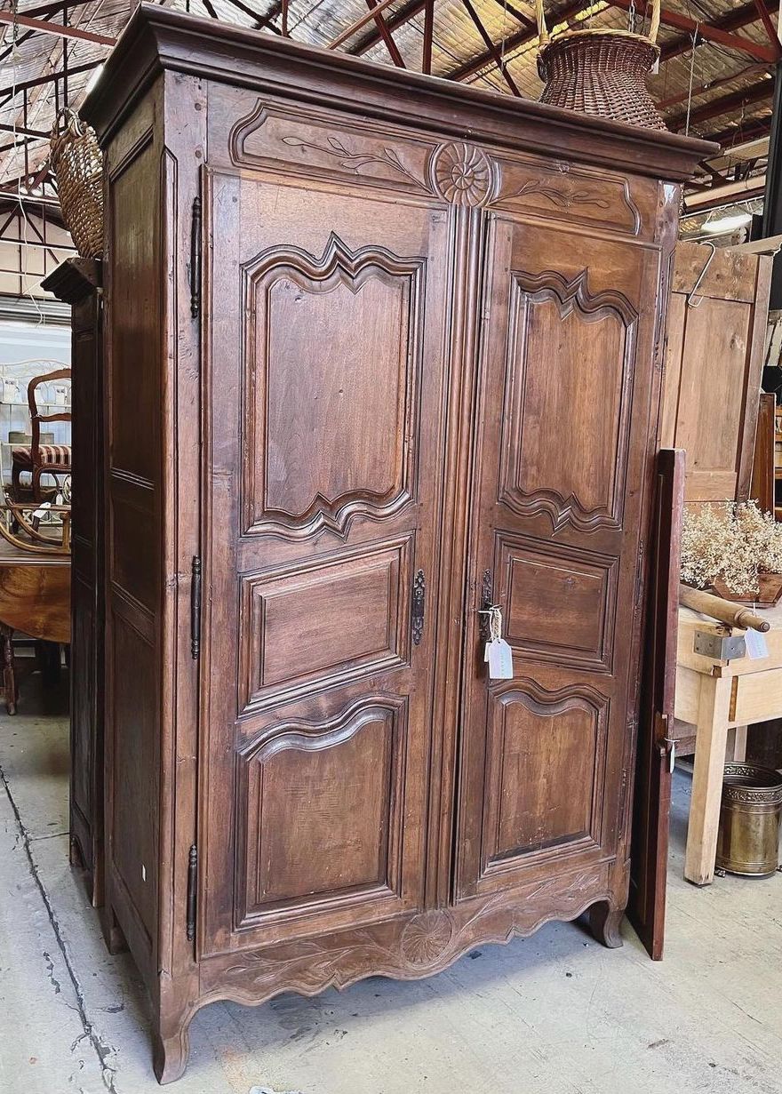 French provincial furniture ideas wood armoire @lunatiques