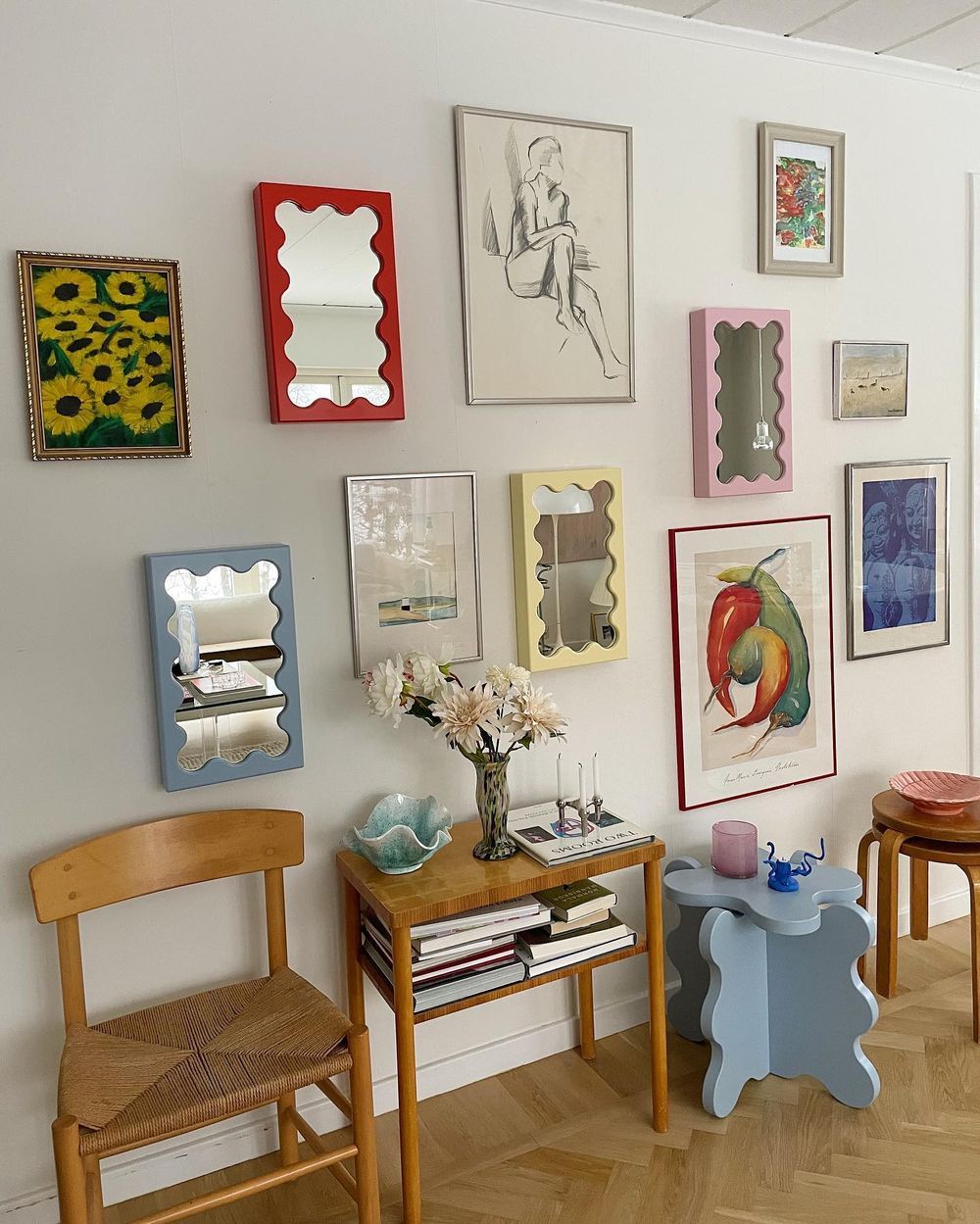 Gallery wall ideas mirrors and postmodern frames @gustafwestman