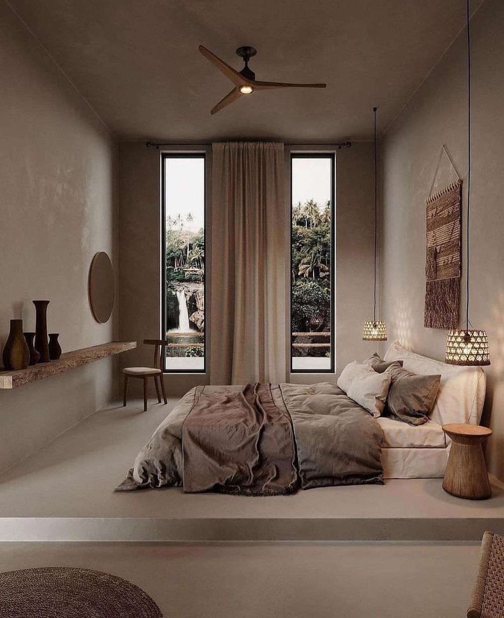 Japandi interior design bedroom @shevchenkon135