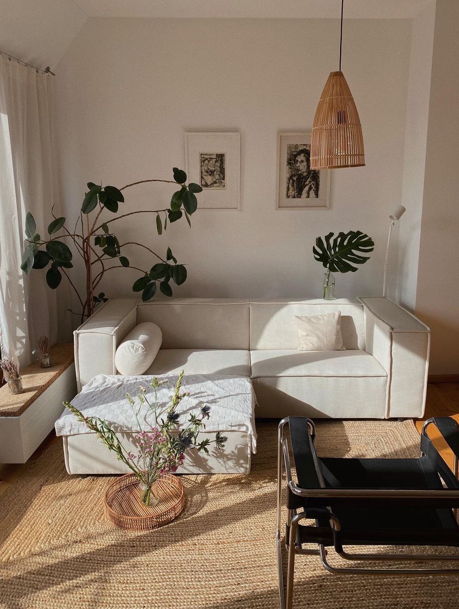 Mid-Century Bohemian living room casamiele_