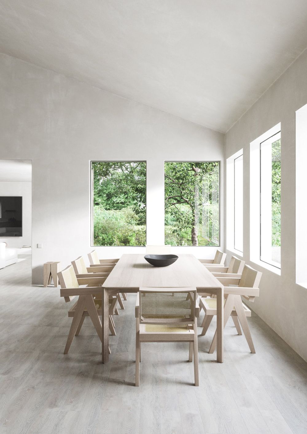 Minimal dining room design Bare Essentials Axel Vervoordt