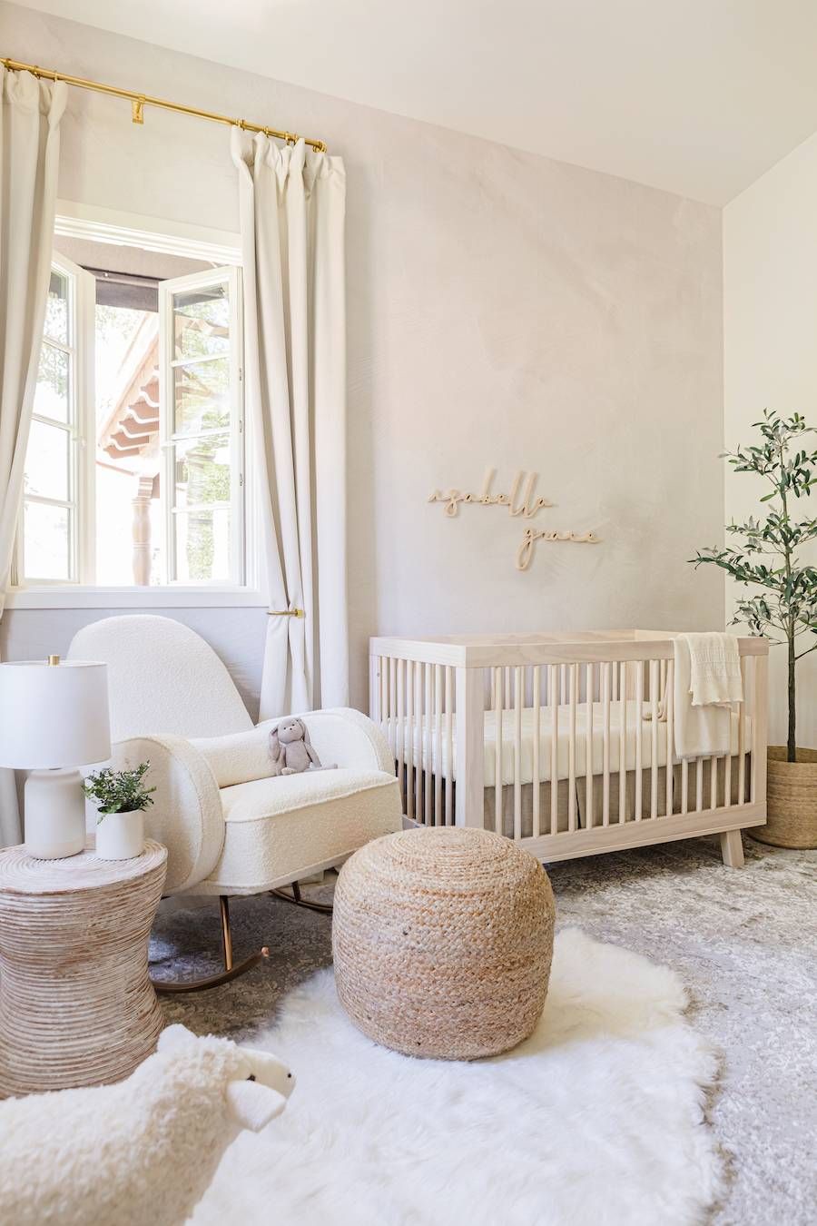 Baby crib store in living room