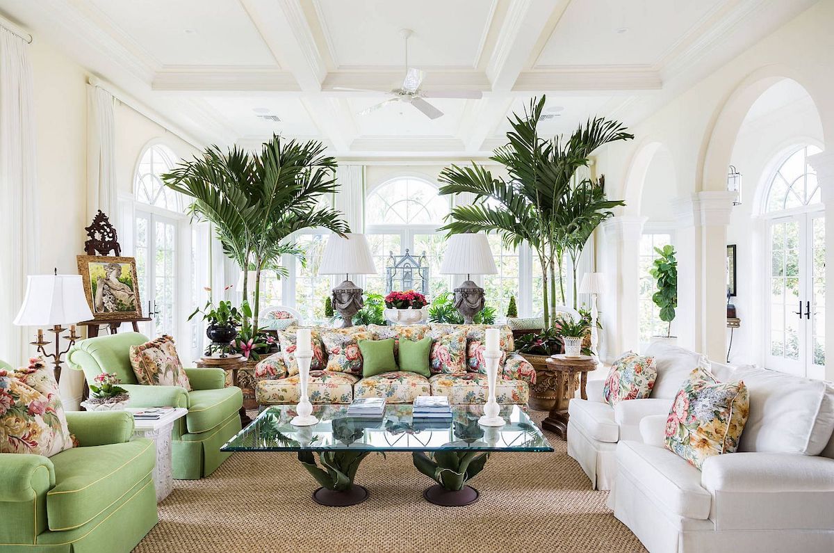 tropical theme living room