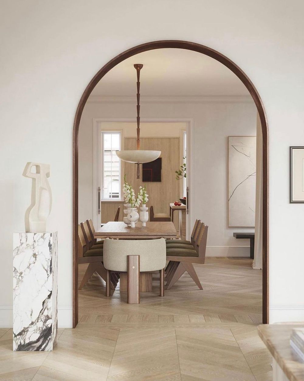 Arched Doorway Dining Room @thathomestudio 