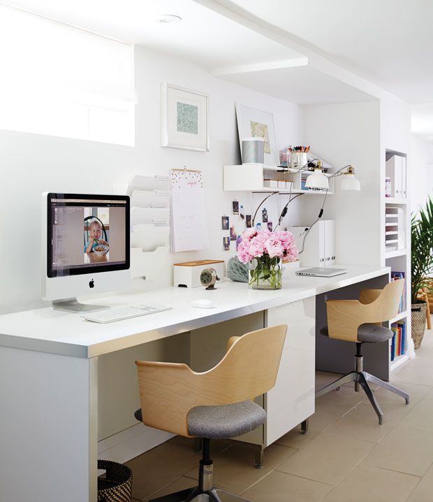 Basement home Office space via HouseandHome