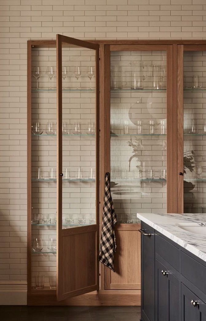 Glassware kitchen cabinet tall thin ursinointeriors