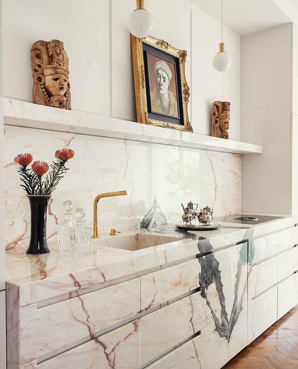 Marble Kitchen Countertops via @studio_ava_architecture