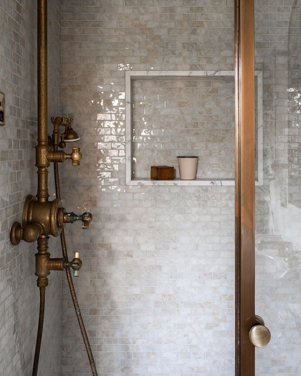 Recessed Shelves Shower niche @sarahsolis