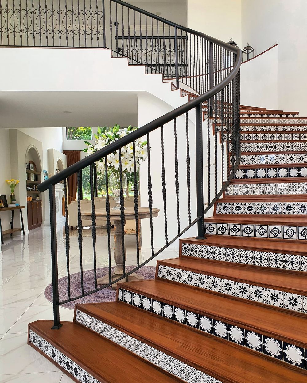 Spanish staircase Tiling home decor ourspanishfarmhouse
