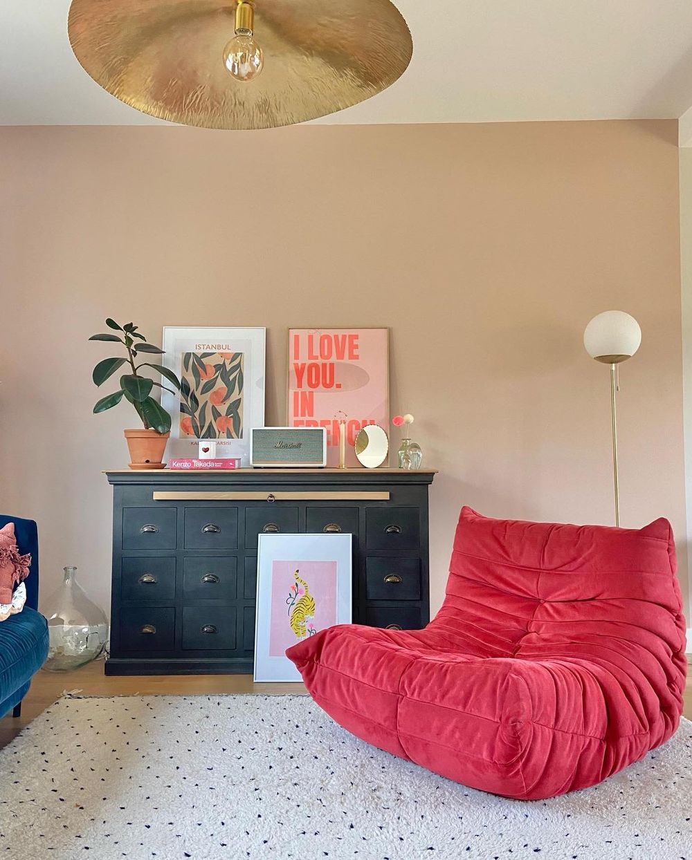 Fuchsia Pink Togo Accent Chair via @je.te.pimpe.maisonjolie
