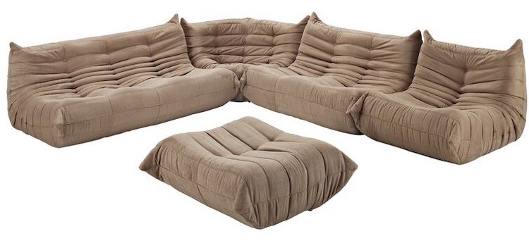 Togo sofa replica Waverunner+5+Piece+Living+Room+Set