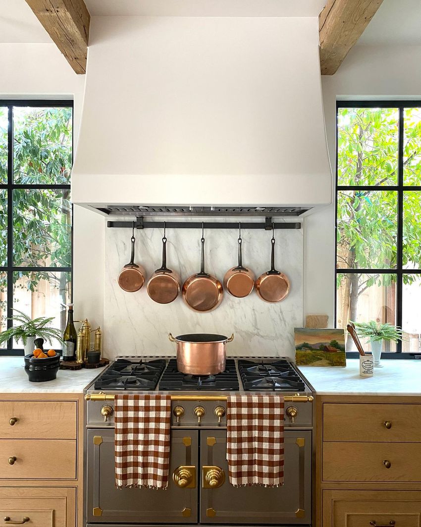 Copper Mixed metal kitchen design mollybrittdesign