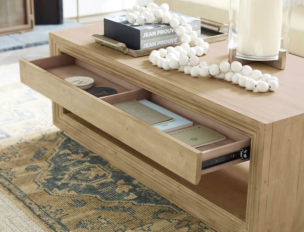 Living Room Organization ideas coffee table with drawers