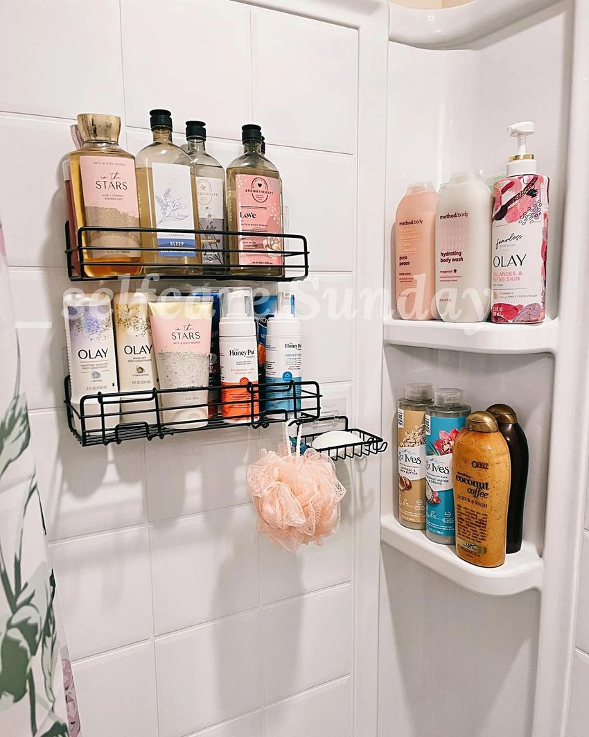 Shower organization ideas _selfcare.sunday