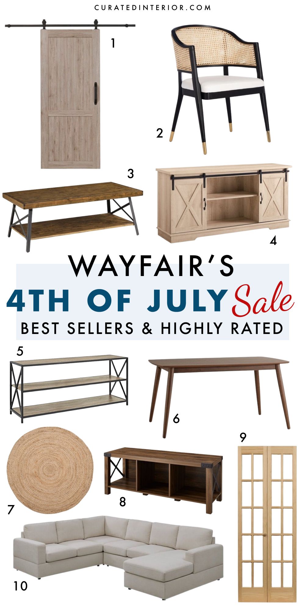 Wayfair 4th of July Home Decor Furniture Sales