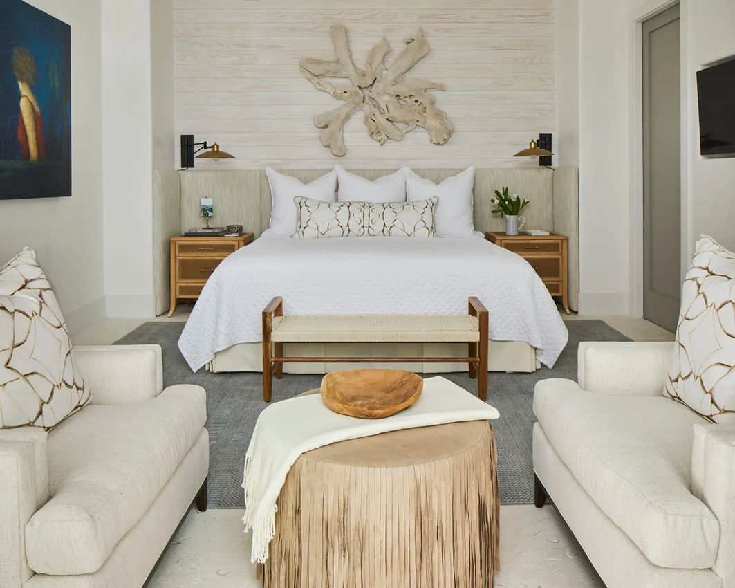 Beach bedroom Bamboo Furniture ashleygilbreathinteriordesign