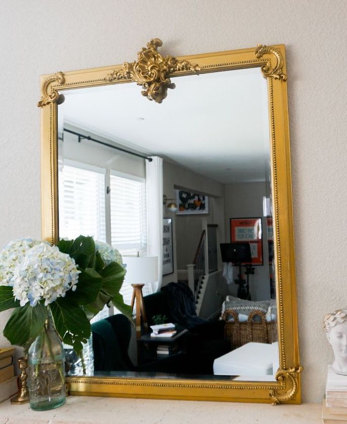 DIY Parisian Gold Mirror Decor ariellejanvier